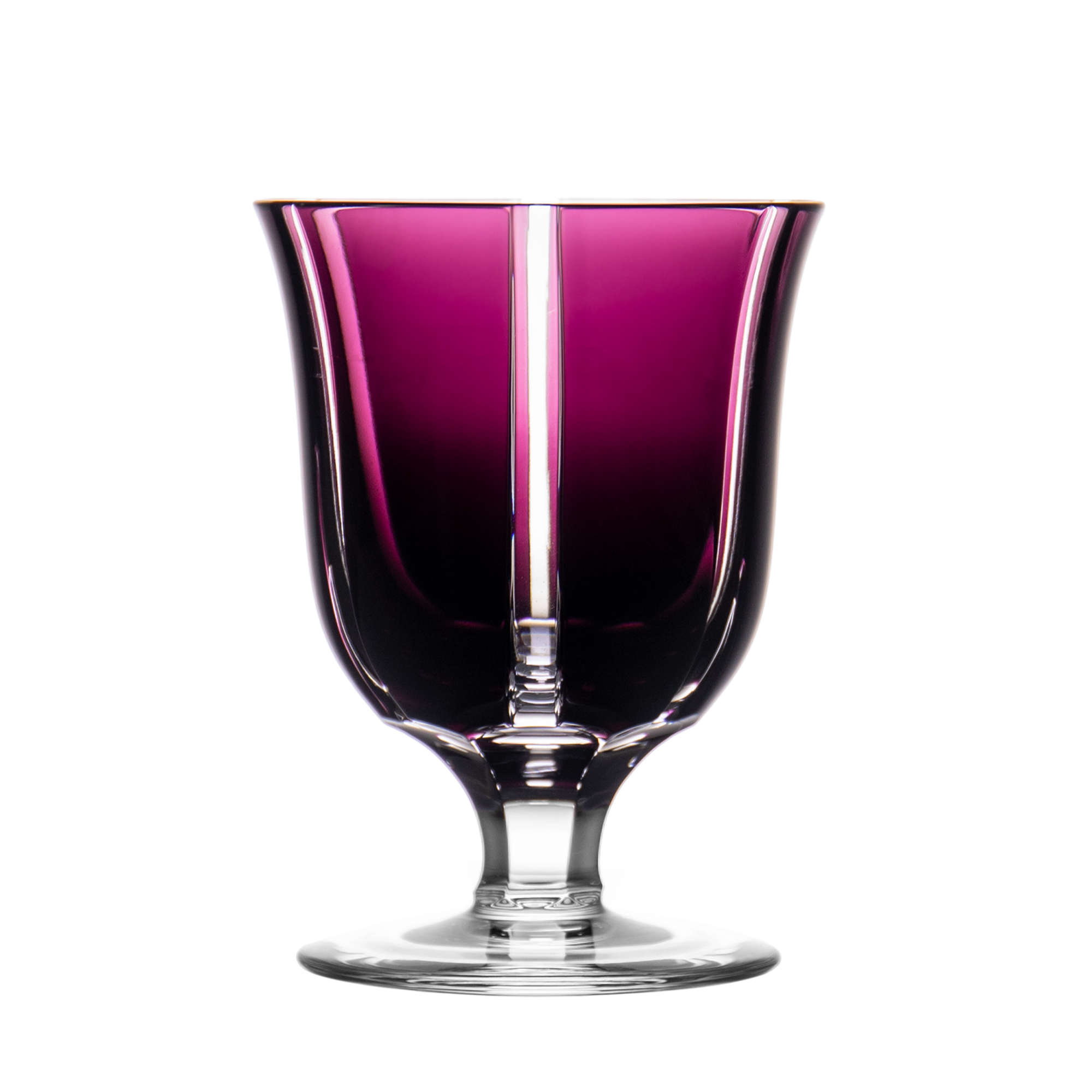 Cristal de Paris New York Purple Large Wine Glass