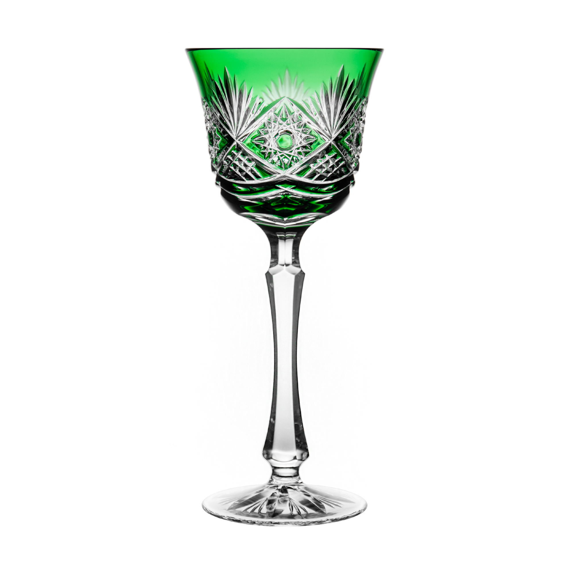Cristal de Paris Londres Green Small Wine Glass