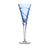 Birks Crystal Silver Ribbon Light Blue Champagne Flute
