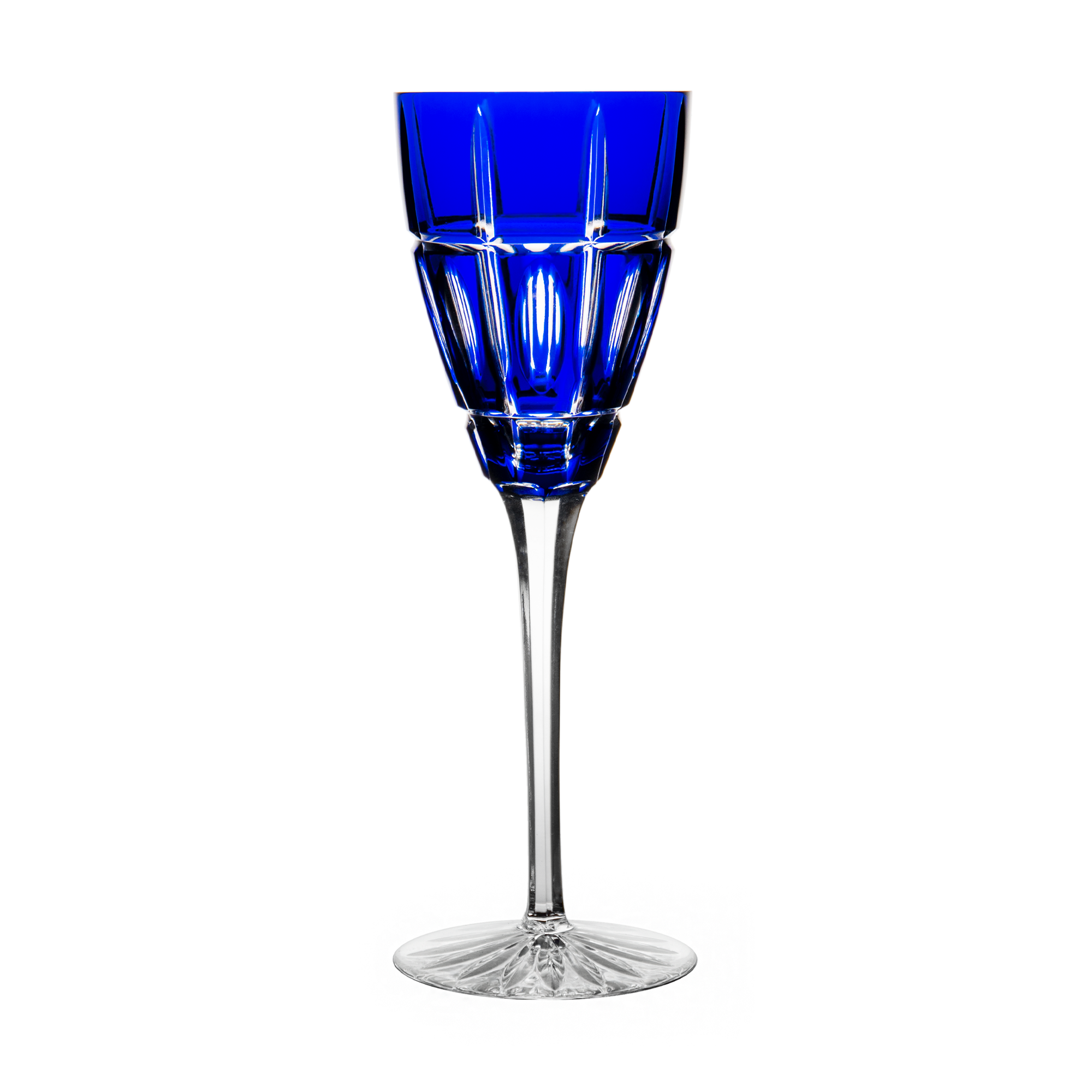 Birks Crystal Square Blue Water Goblet