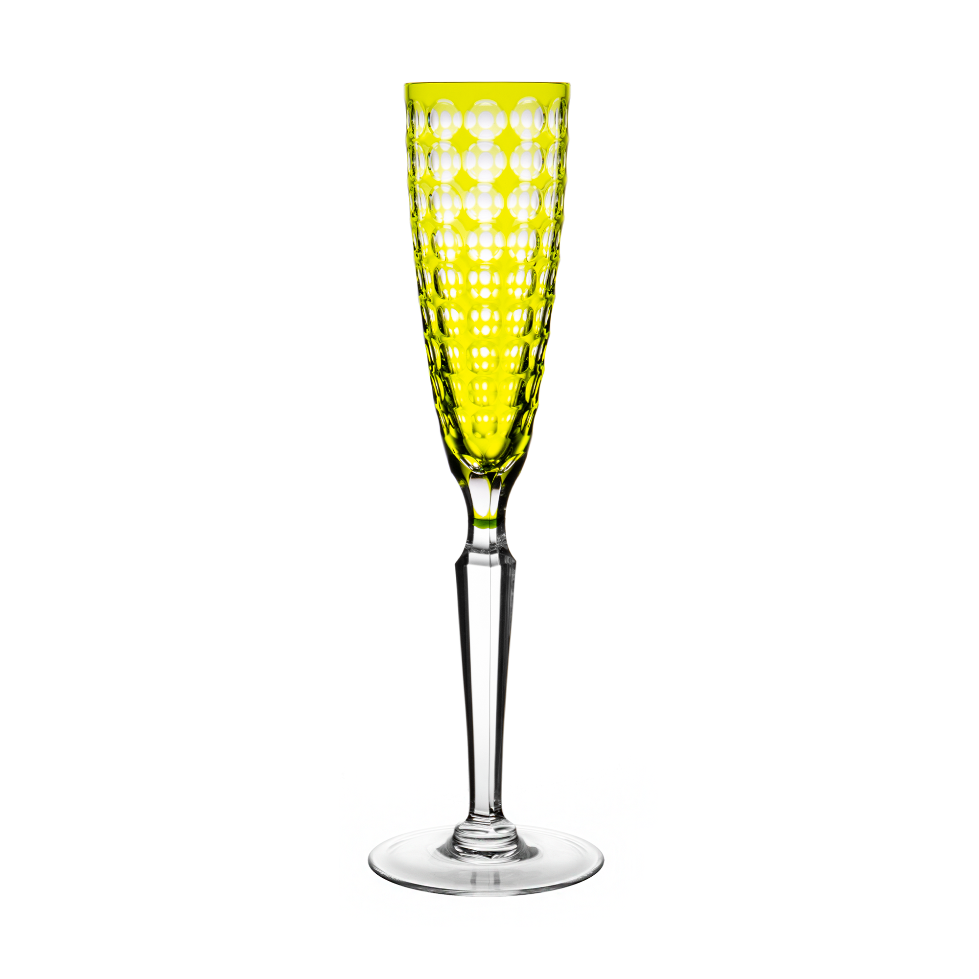 Val Saint Lambert Kaleido Reseda Champagne Flute