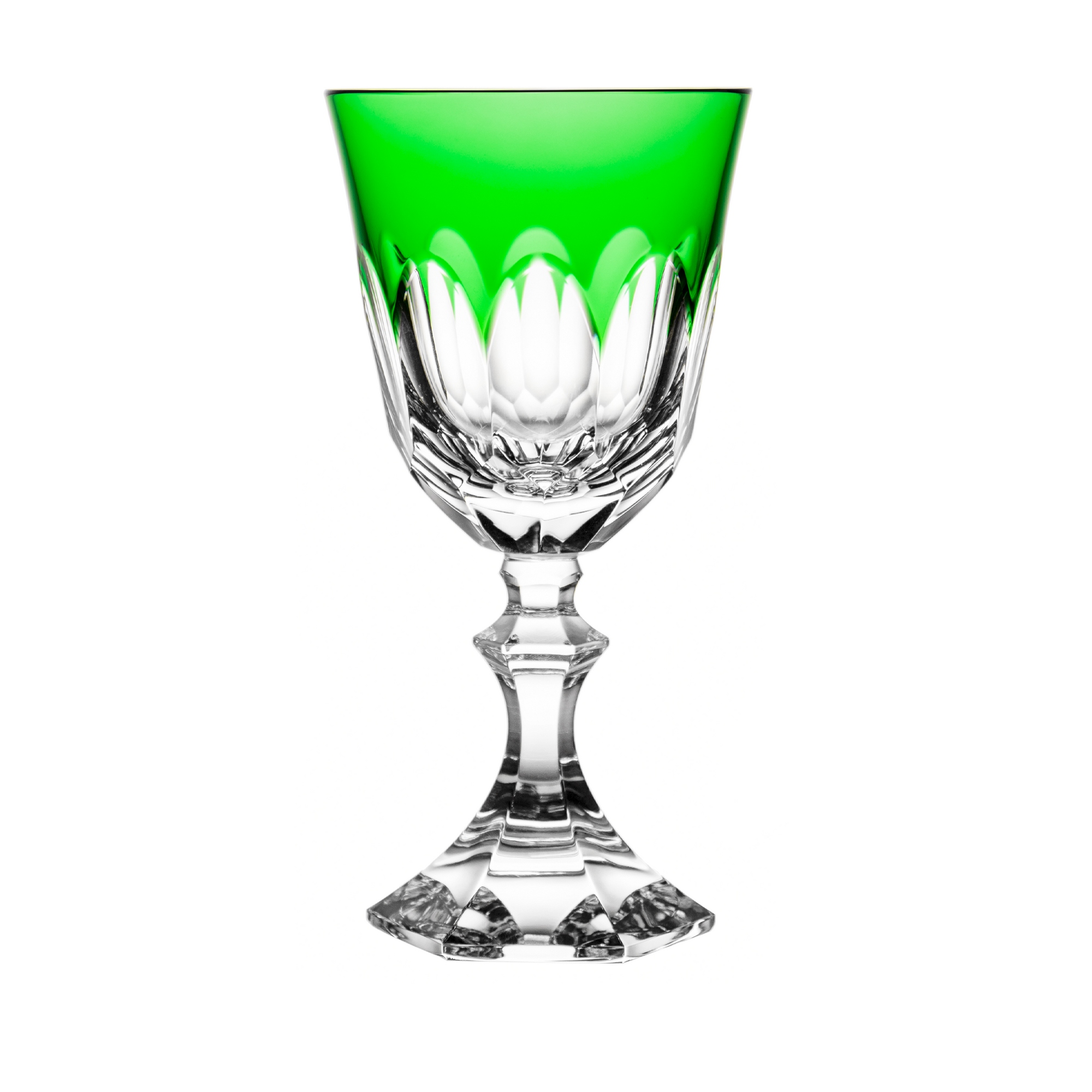 Cristal de Paris Eminence Green Water Goblet