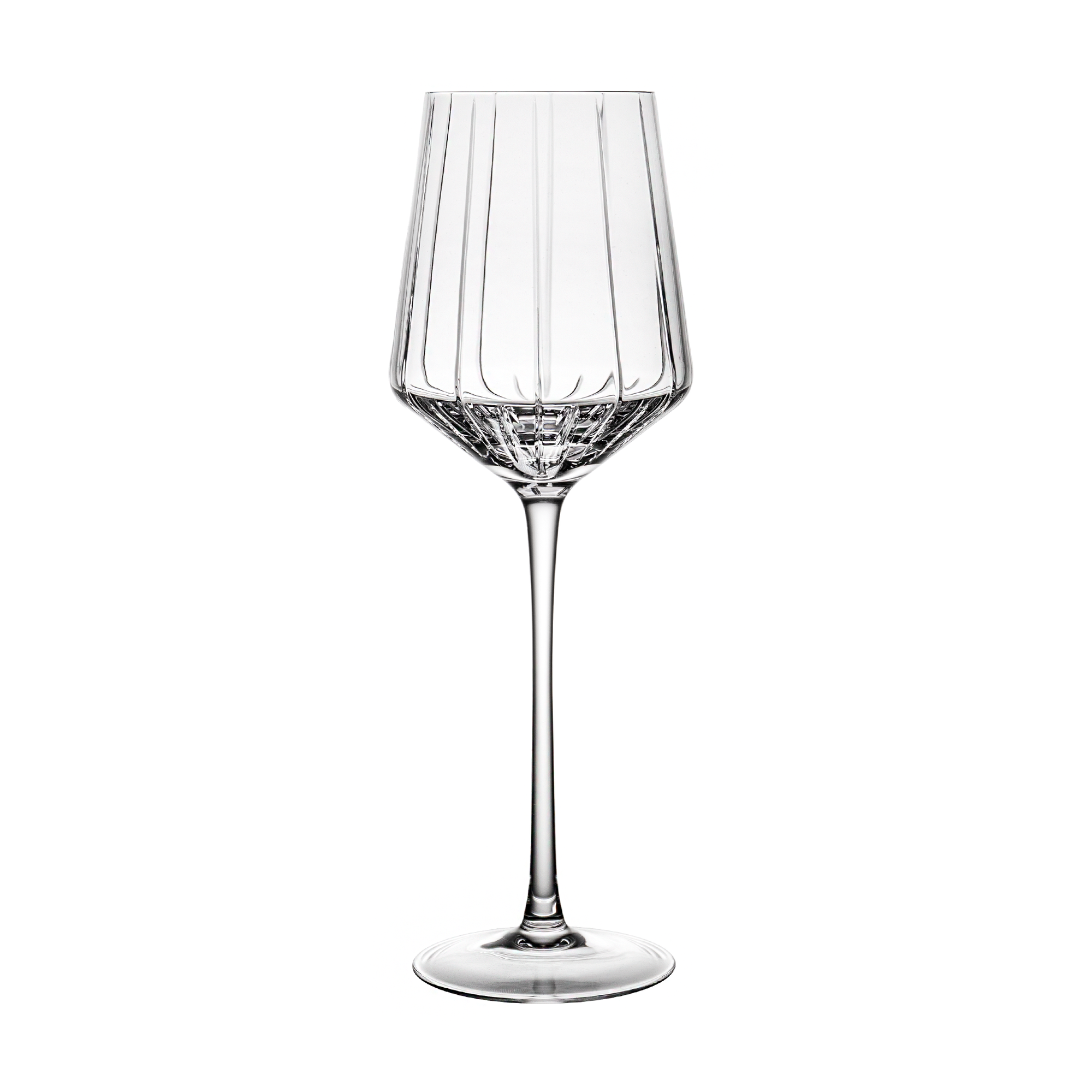 Val Saint Lambert Pythagore Large Wine Glass 9.4in