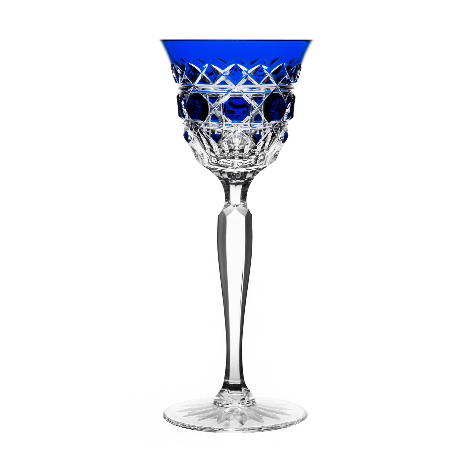 Val Saint Lambert Riquewihr Blue Small Wine Glass