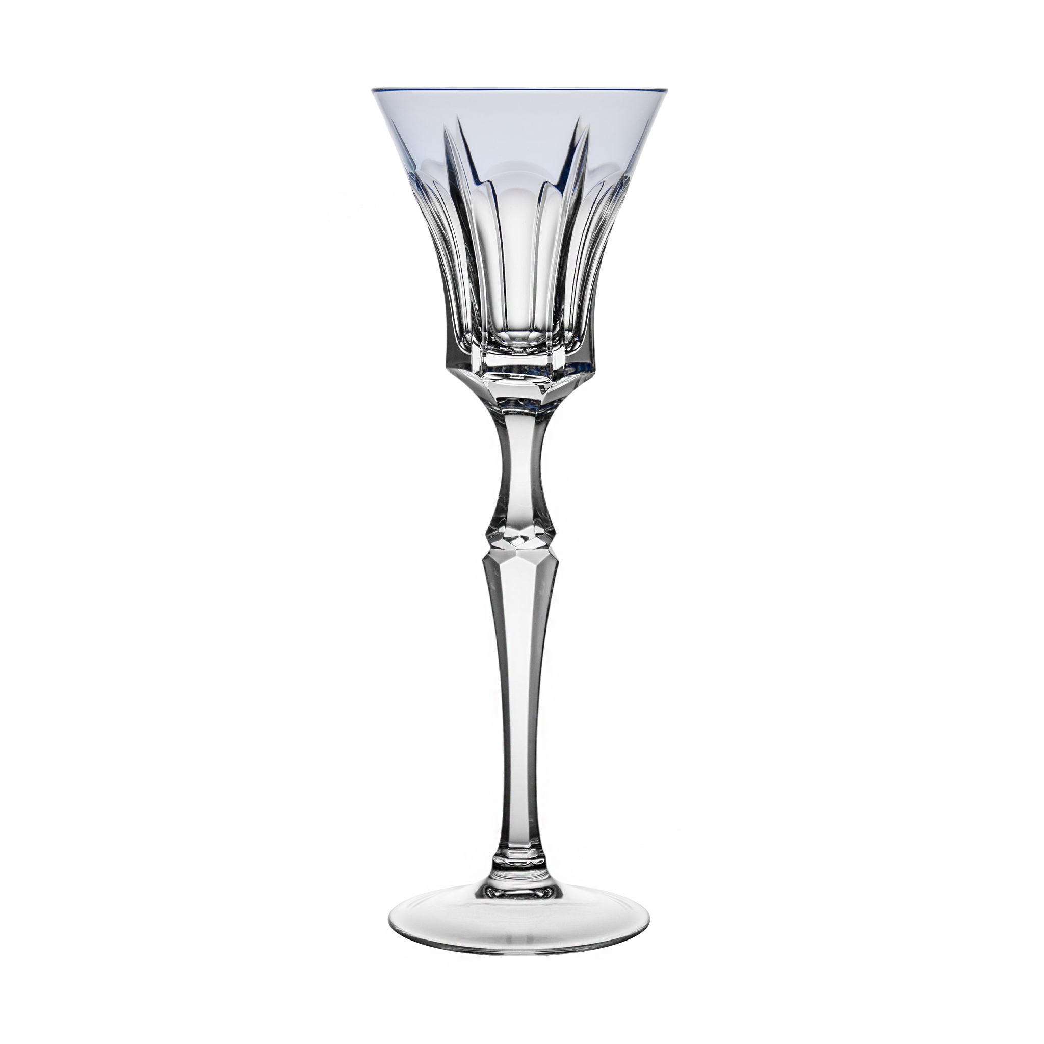 Val Saint Lambert Kaleido Light Blue Champagne Flute - Ajka Crystal