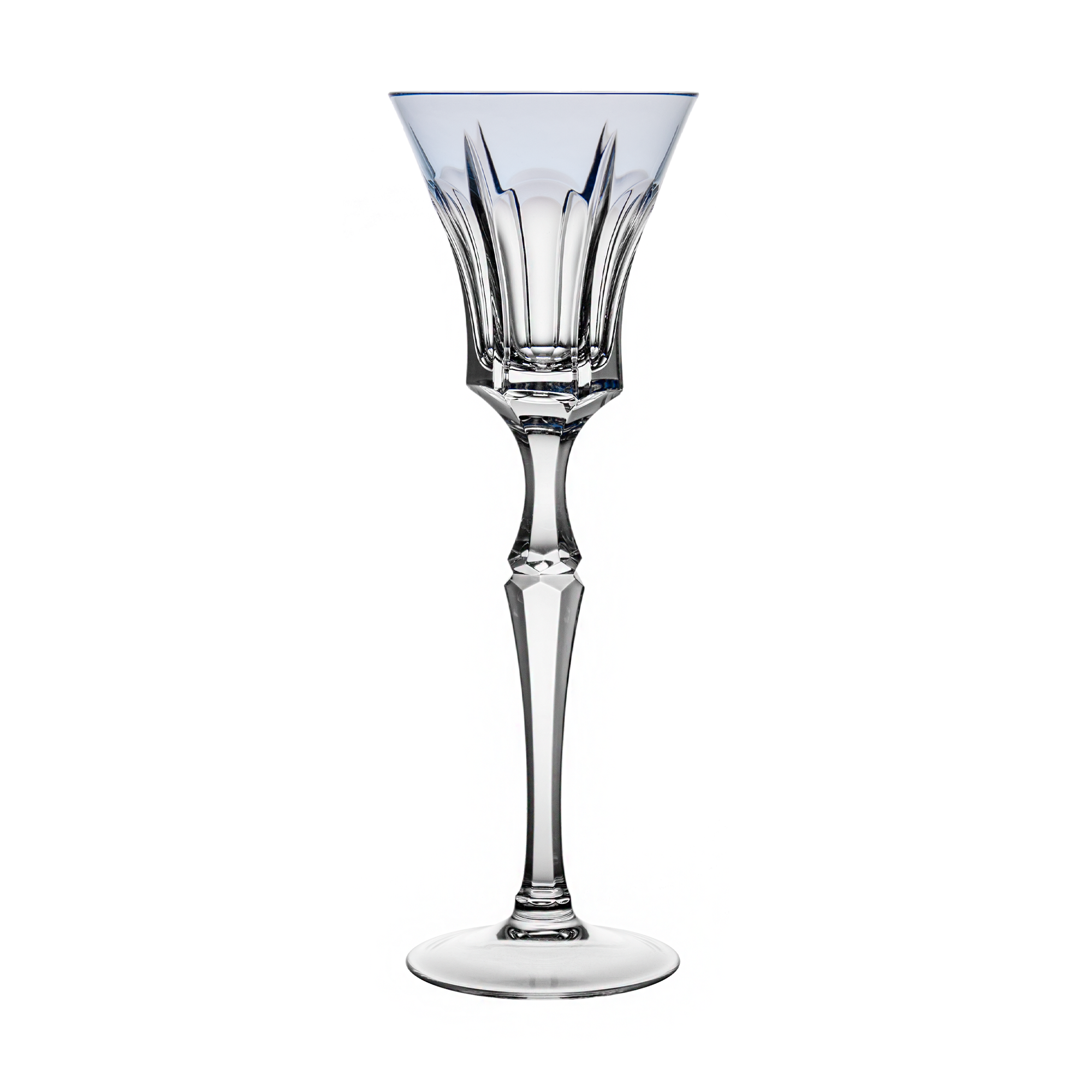 Val Saint Lambert Saverne Light Blue Small Wine Glass 9.4in