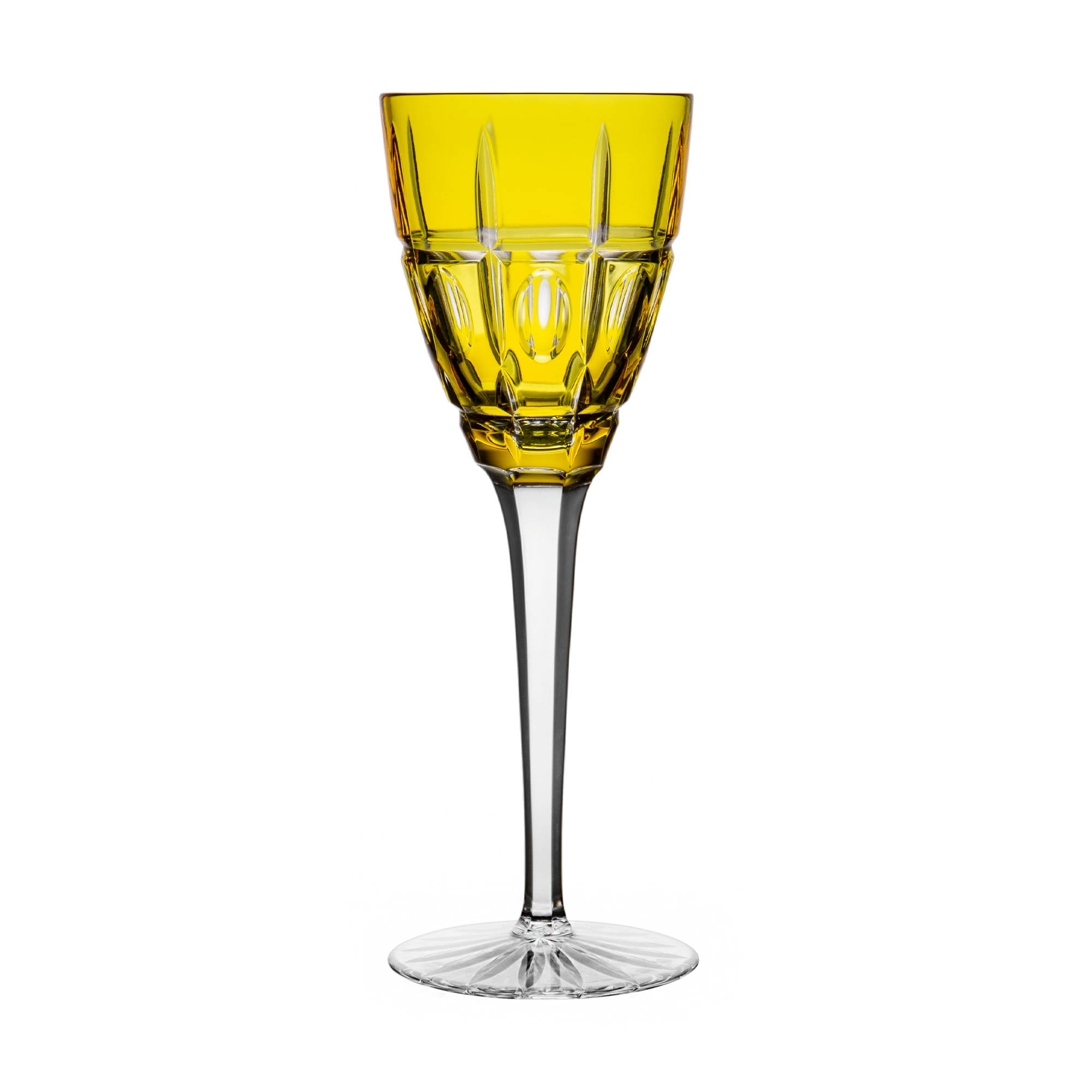 Birks Crystal Square Golden Large Wine Glass