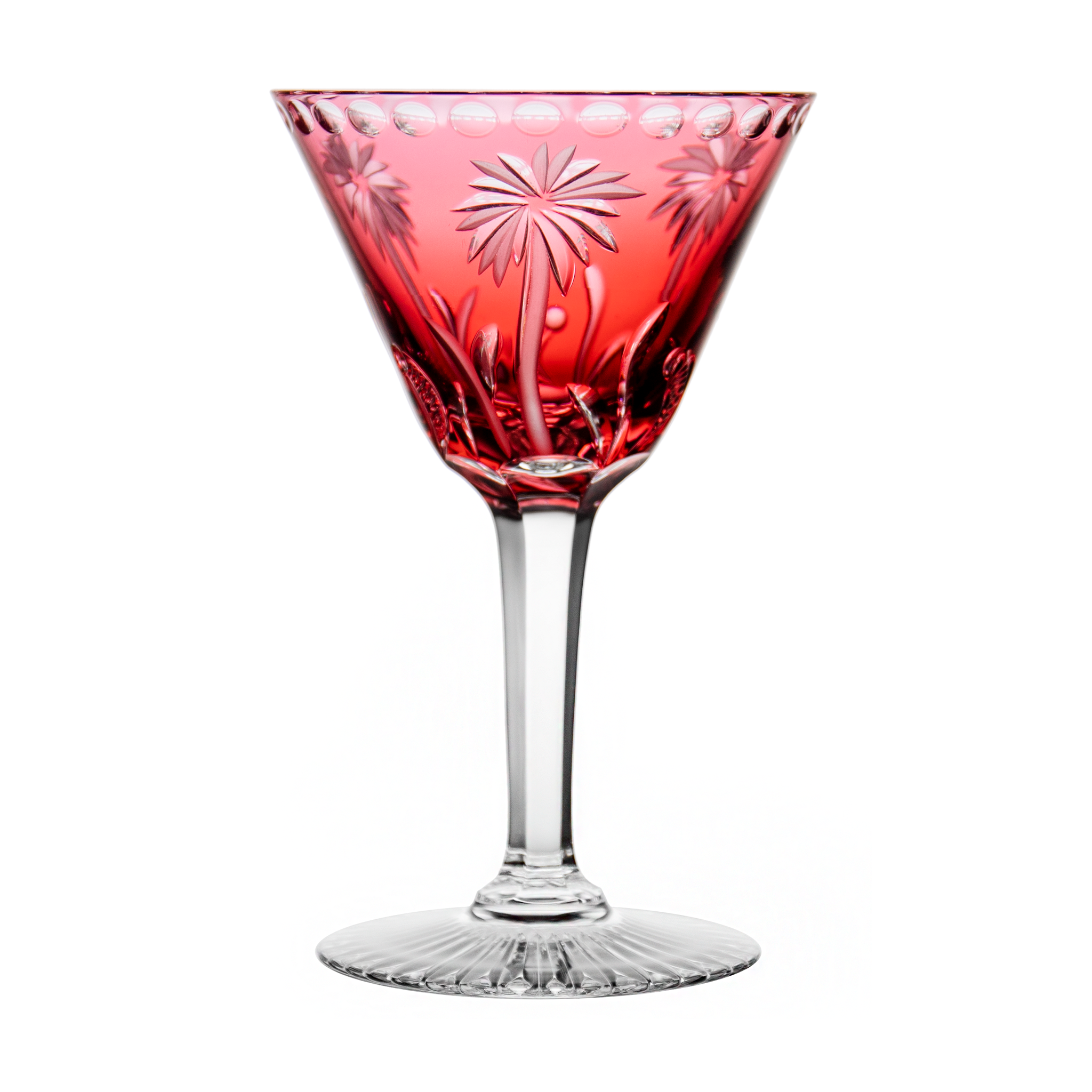 William Yeoward - Jenkins Alexis Golden Red Martini Glass - Ajka Crystal