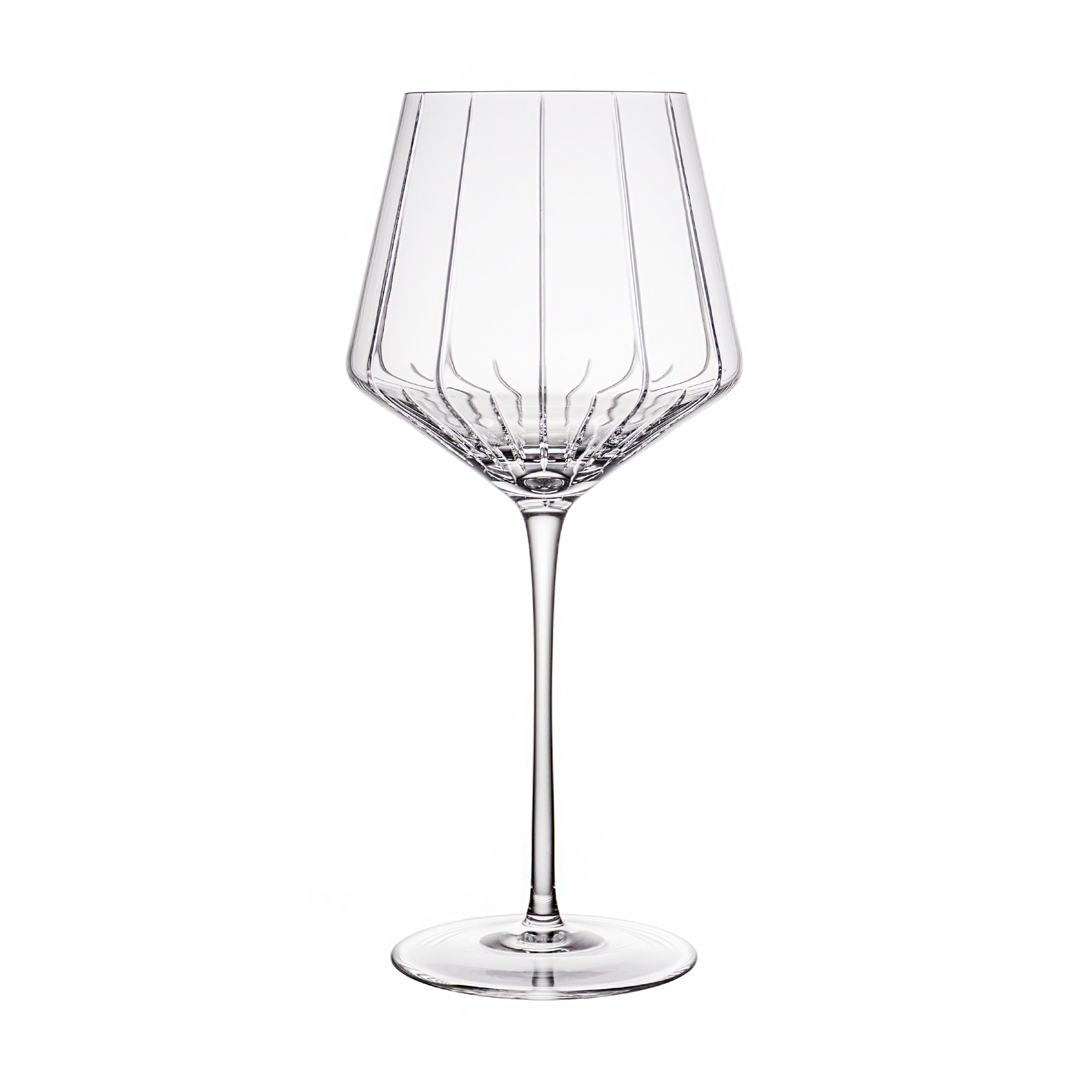 Val Saint Lambert Pythagore Large Wine Glass 10.6in