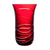 Birks Crystal Silver Ribbon Ruby Red Vase 11.8 in