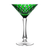 Stars Green Martini Glass