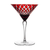 Stars Ruby Red Martini Glass