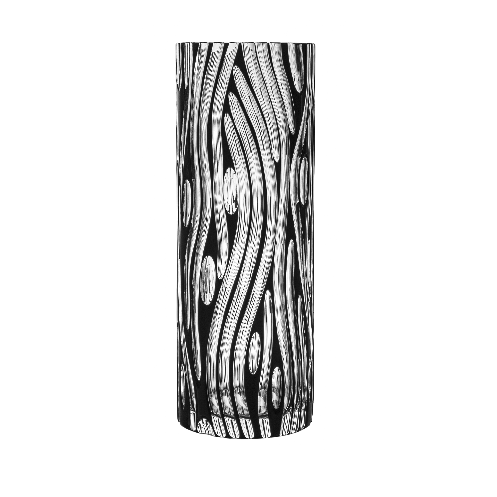 Christian Dior Black Vase 11.8 in - Ajka Crystal