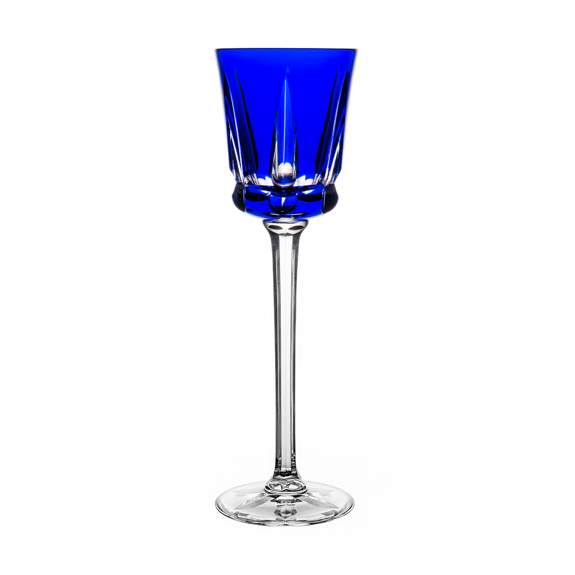 Cristal de Sèvres Segovie T298 Blue Small Wine 9.6in