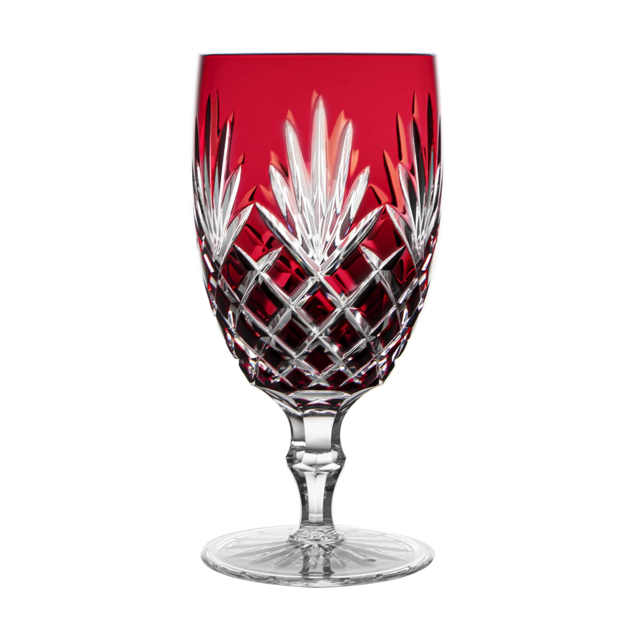 Fabergé Odessa Ruby Red Iced Beverage Goblet 1st Edition - Ajka Crystal