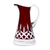 Lismore Double Cased Ruby Red White Pitcher 33.8 oz