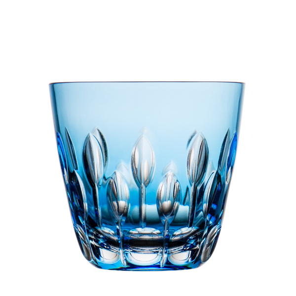 Birks Crystal Square Blue Large Wine Glass - Ajka Crystal