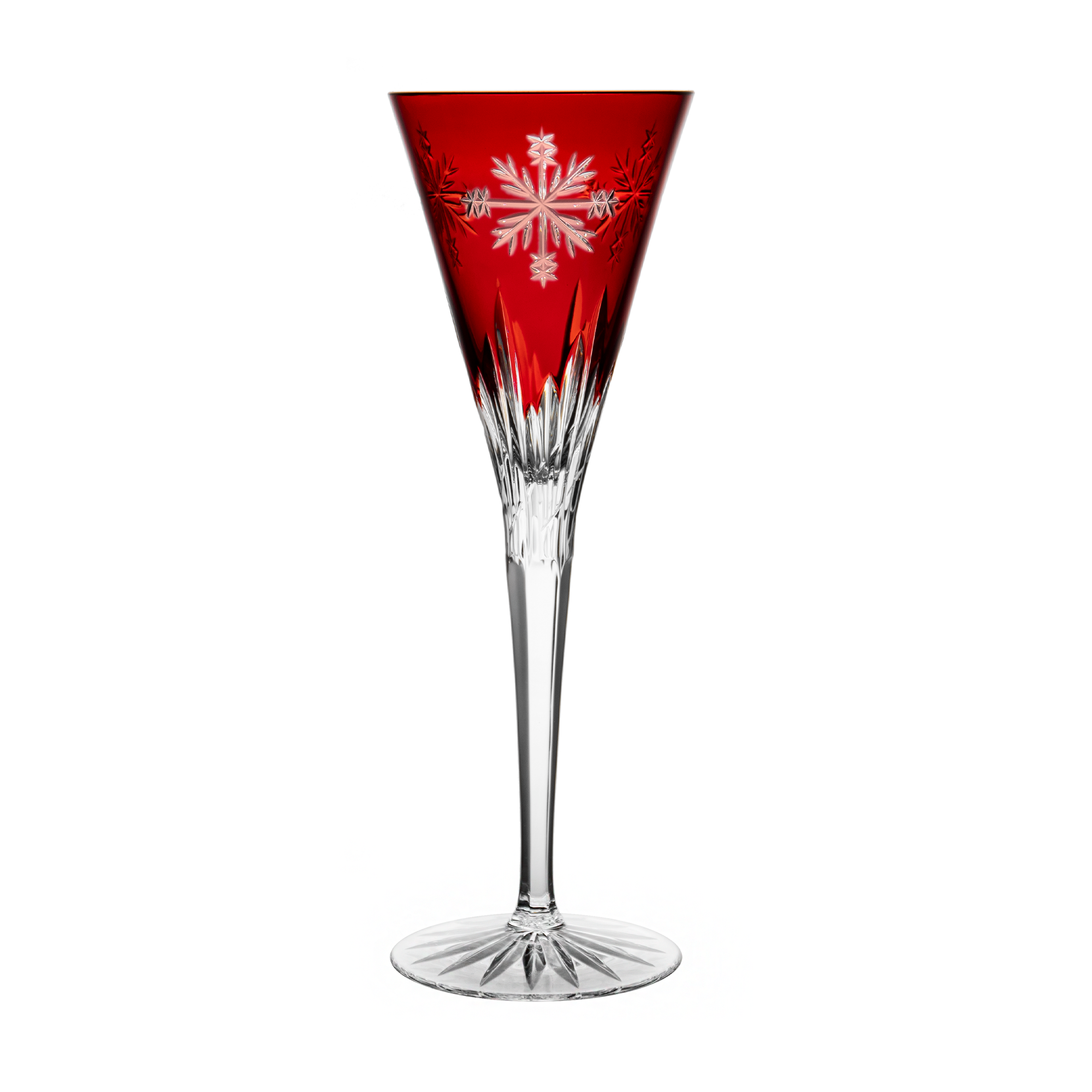 Birks Crystal Fidelity Ruby Red  Champagne Flute