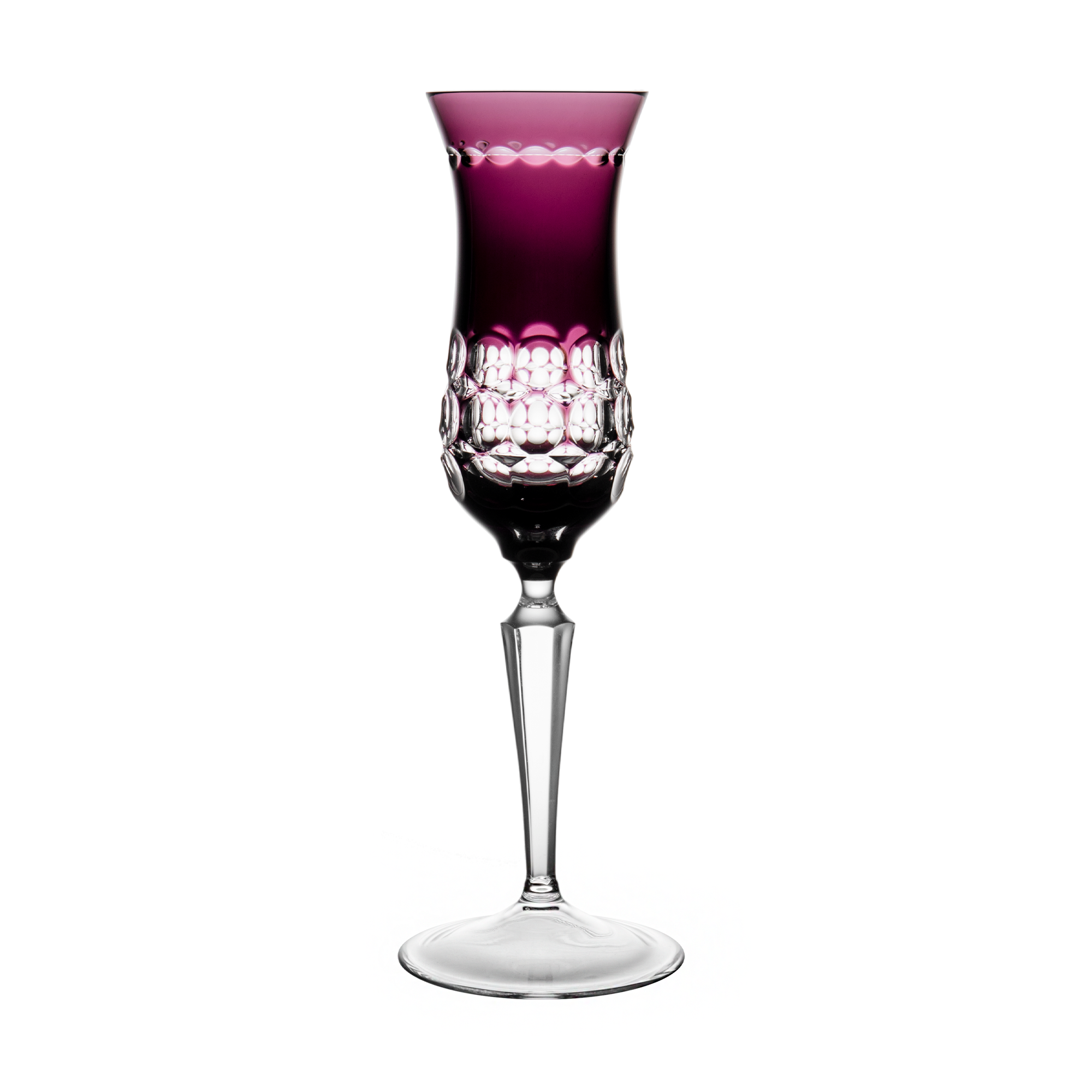 Birks Crystal Chloe Purple  Champagne Flute