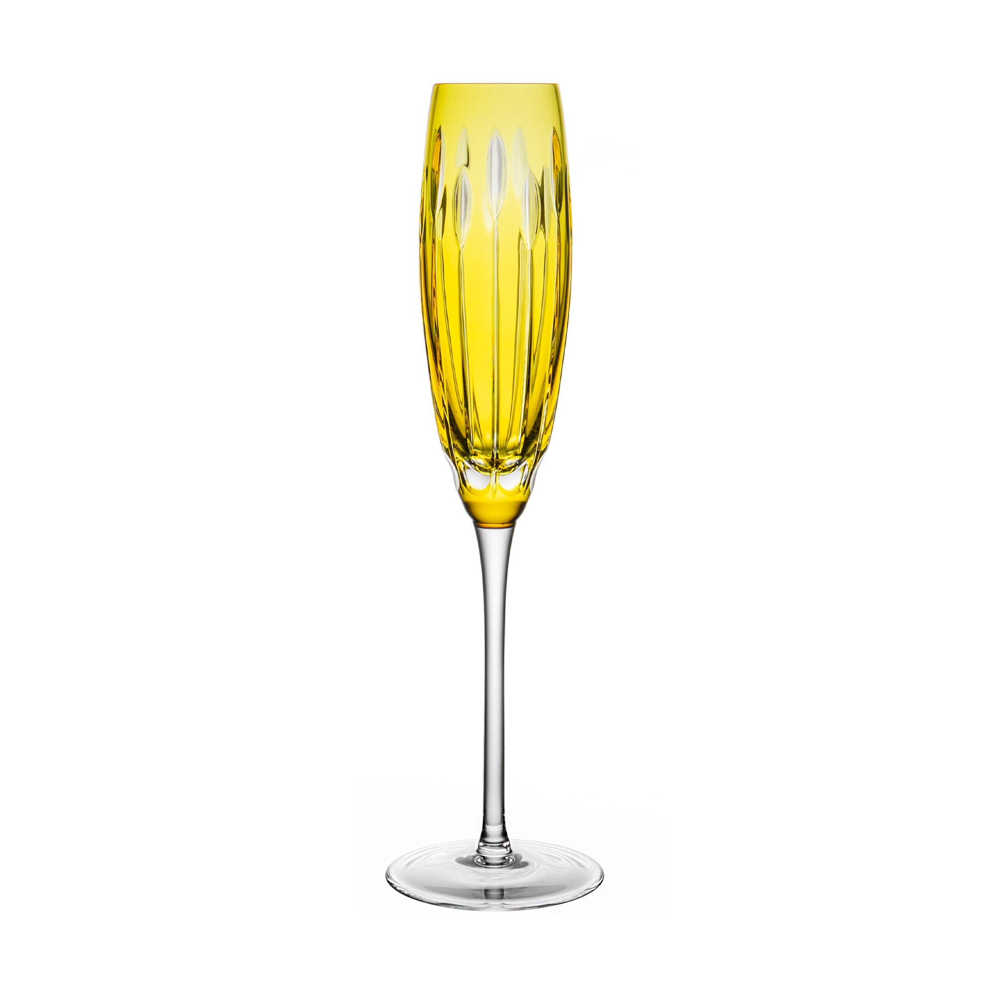 Birks Crystal Charlotte Golden Champagne Flute