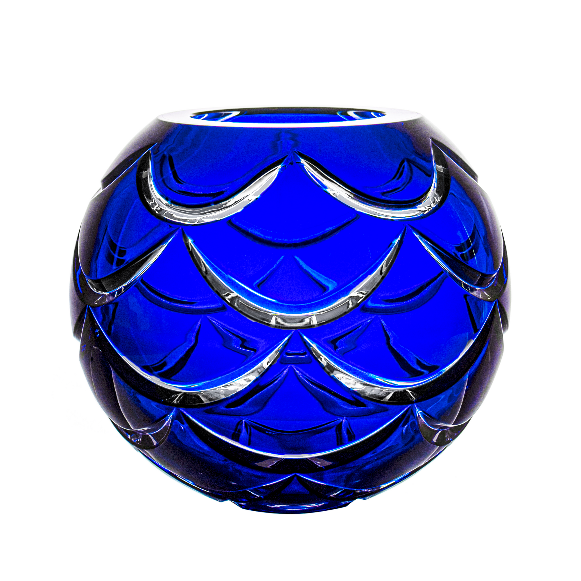 Fabergé Pine Cone Blue Vase 8.7 in