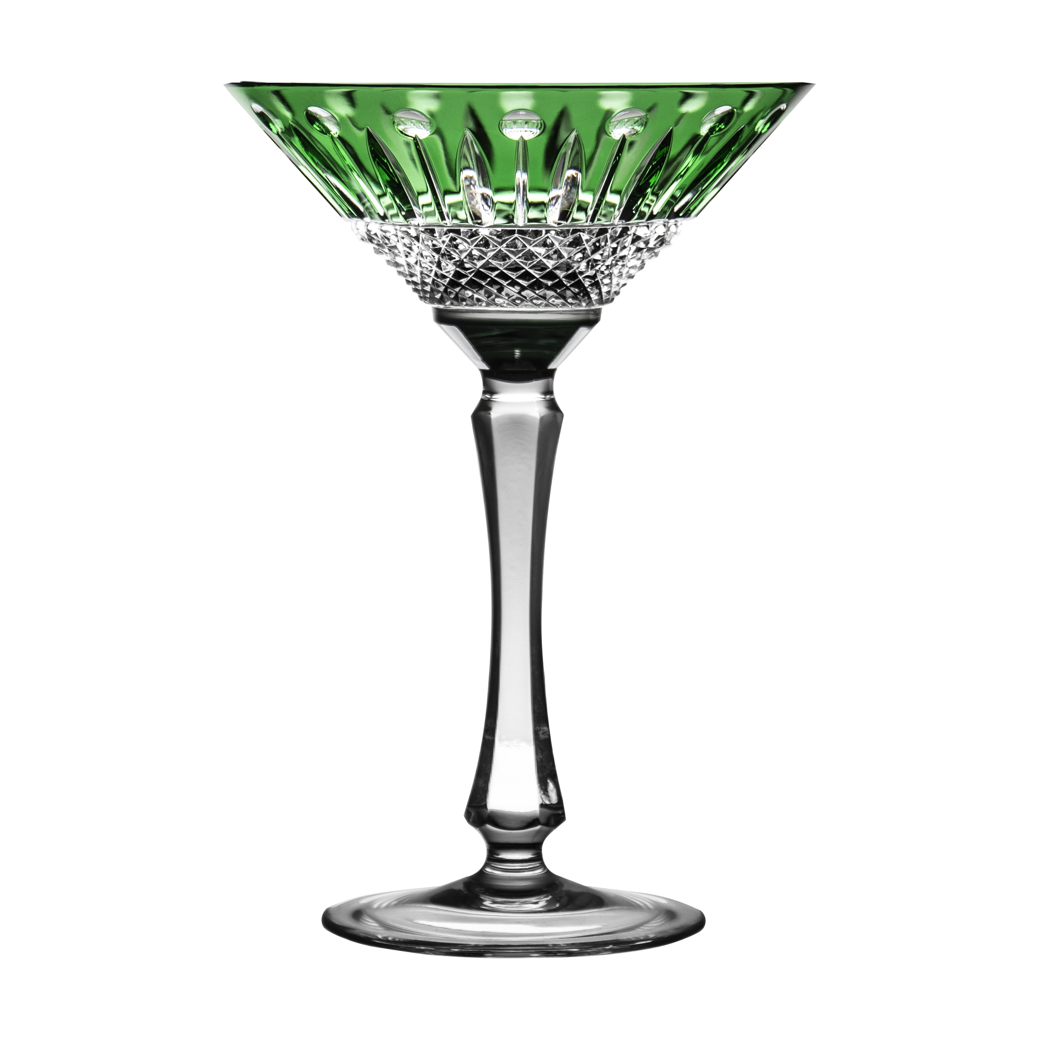 【希少】MARTINI アンティーク Fabergé Xenia Green Martini Glass - Ajka Crystal