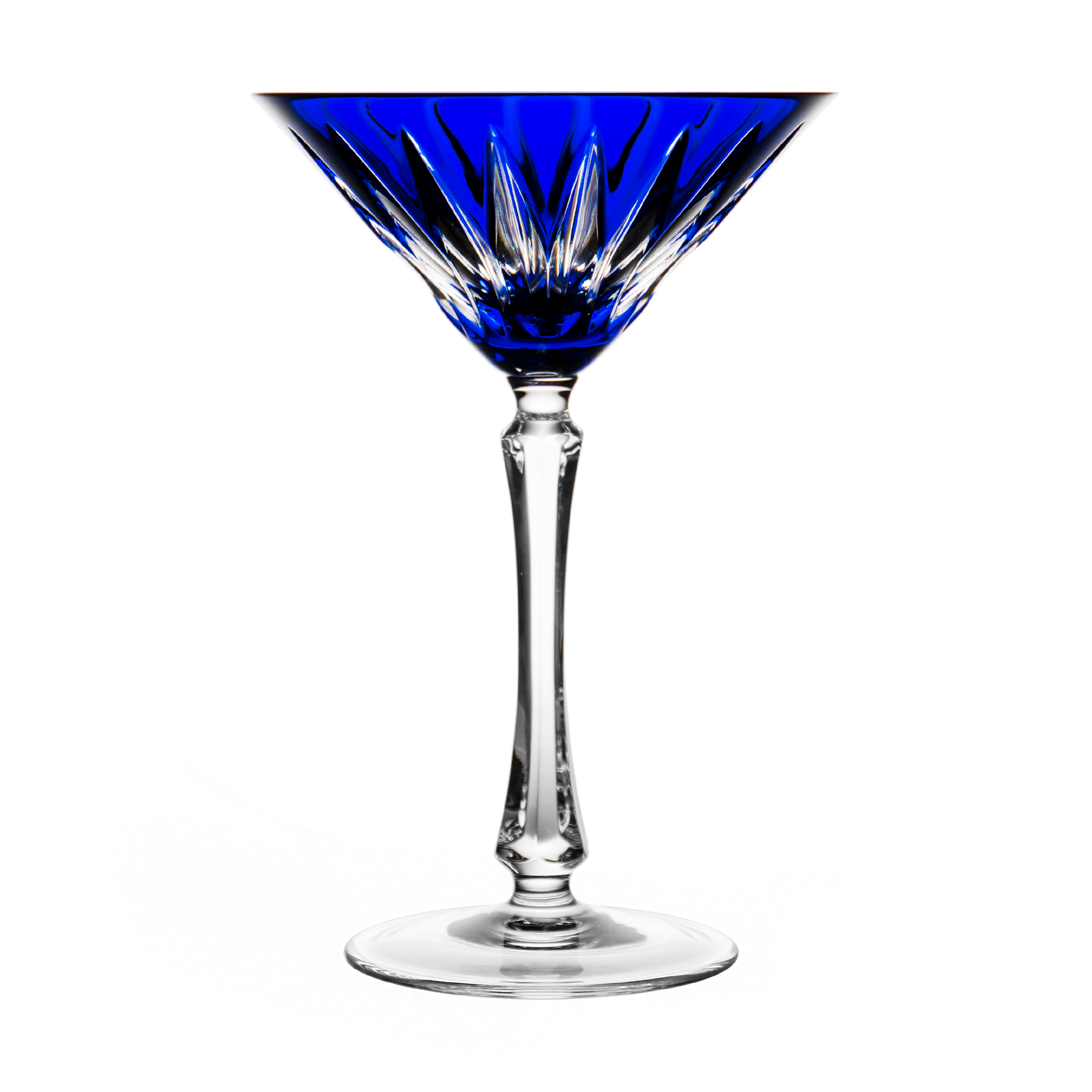 Birks Crystal Soleil Blue Martini Glass