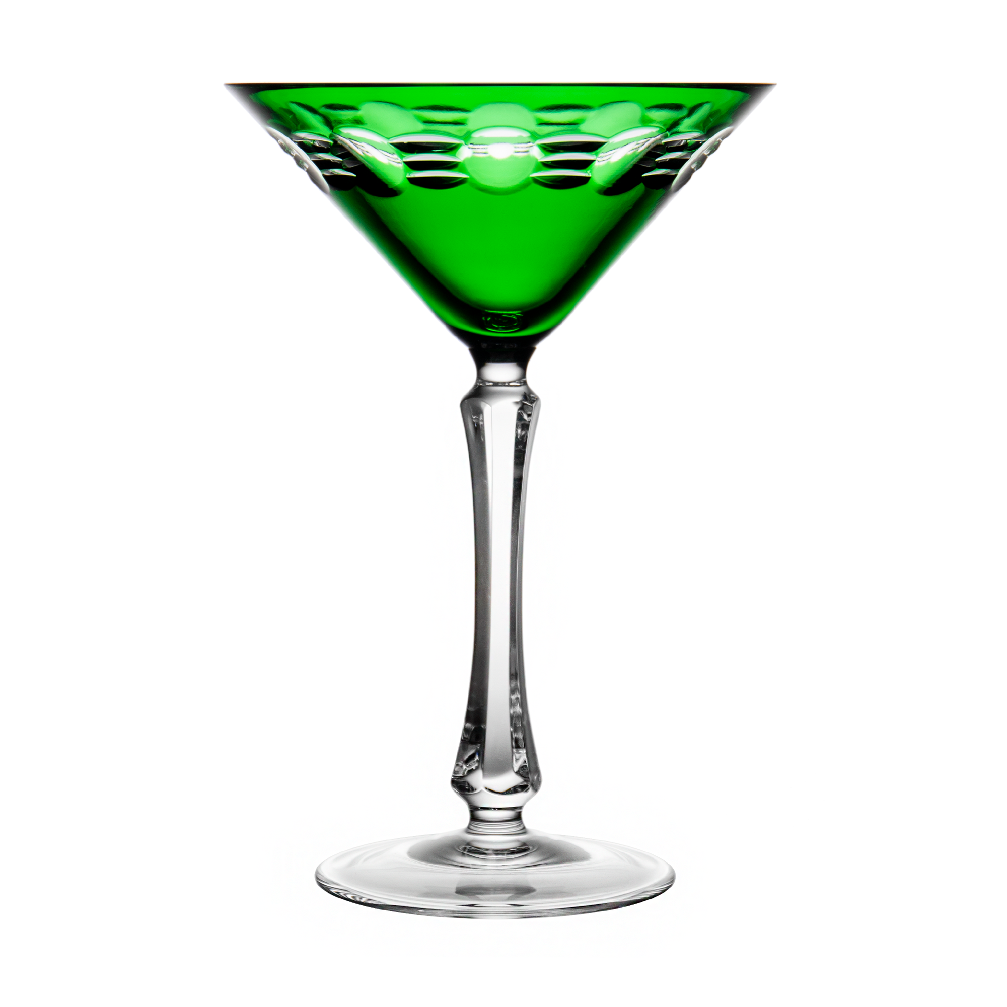 Birks Crystal Stella Green Martini Glass