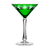 Birks Crystal Stella Green Martini Glass
