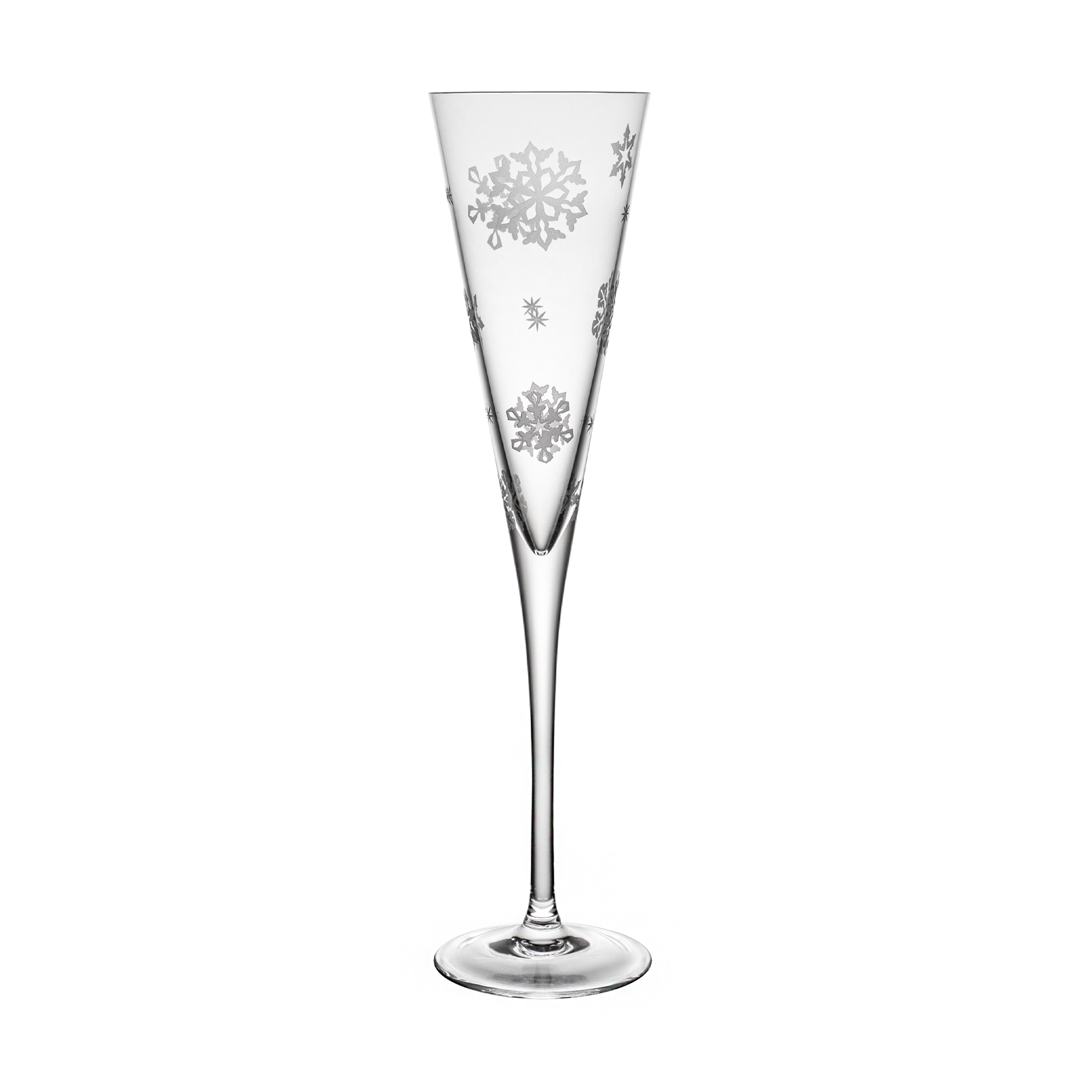 Birks Crystal Snowfall Champagne Flute