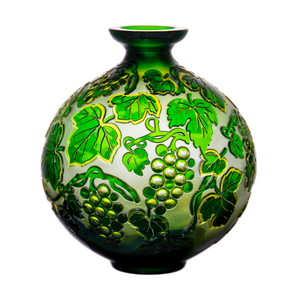 Christian Dior Double Cased Green Vase 6.3 in