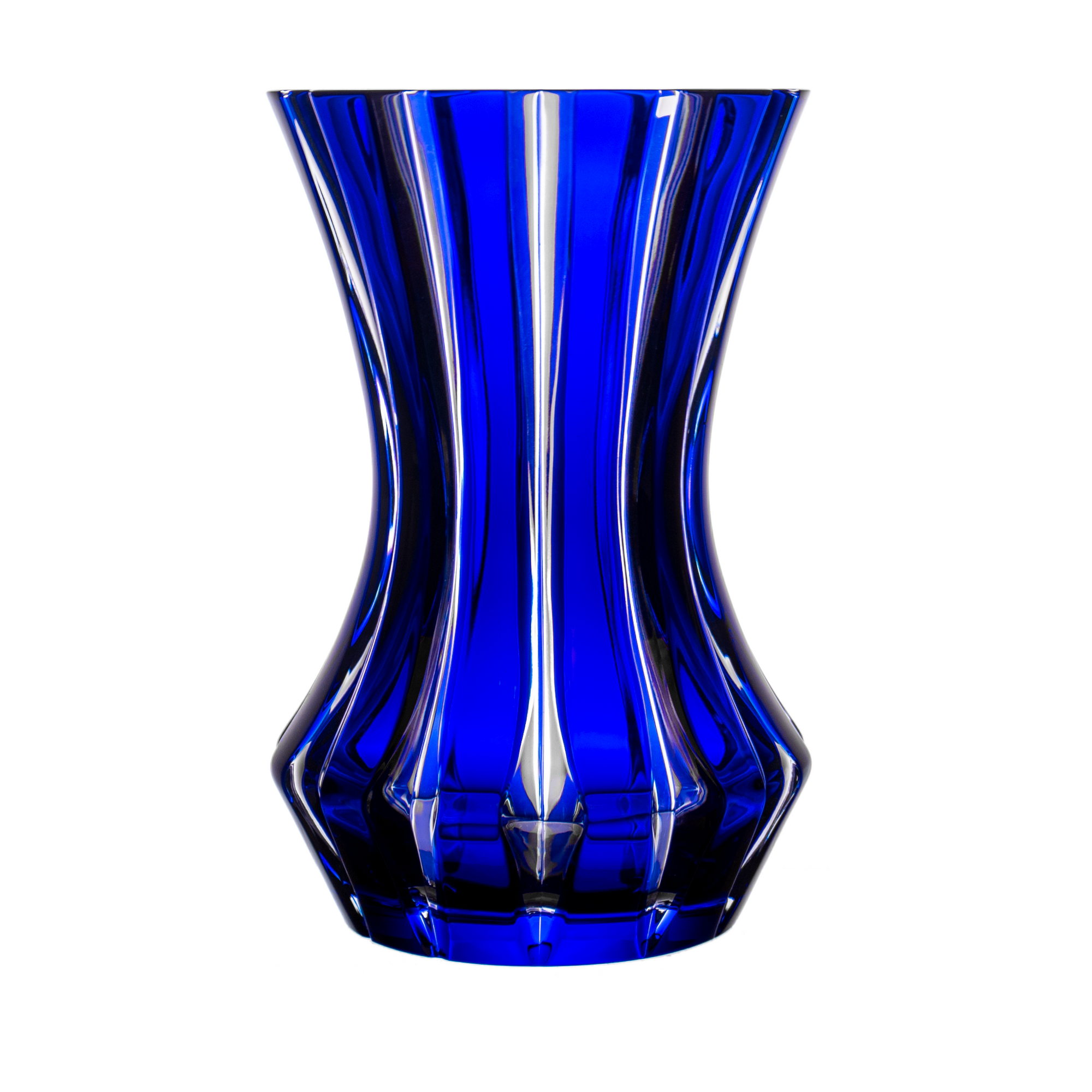 Fabergé Paralelle Blue Vase 7.9 in