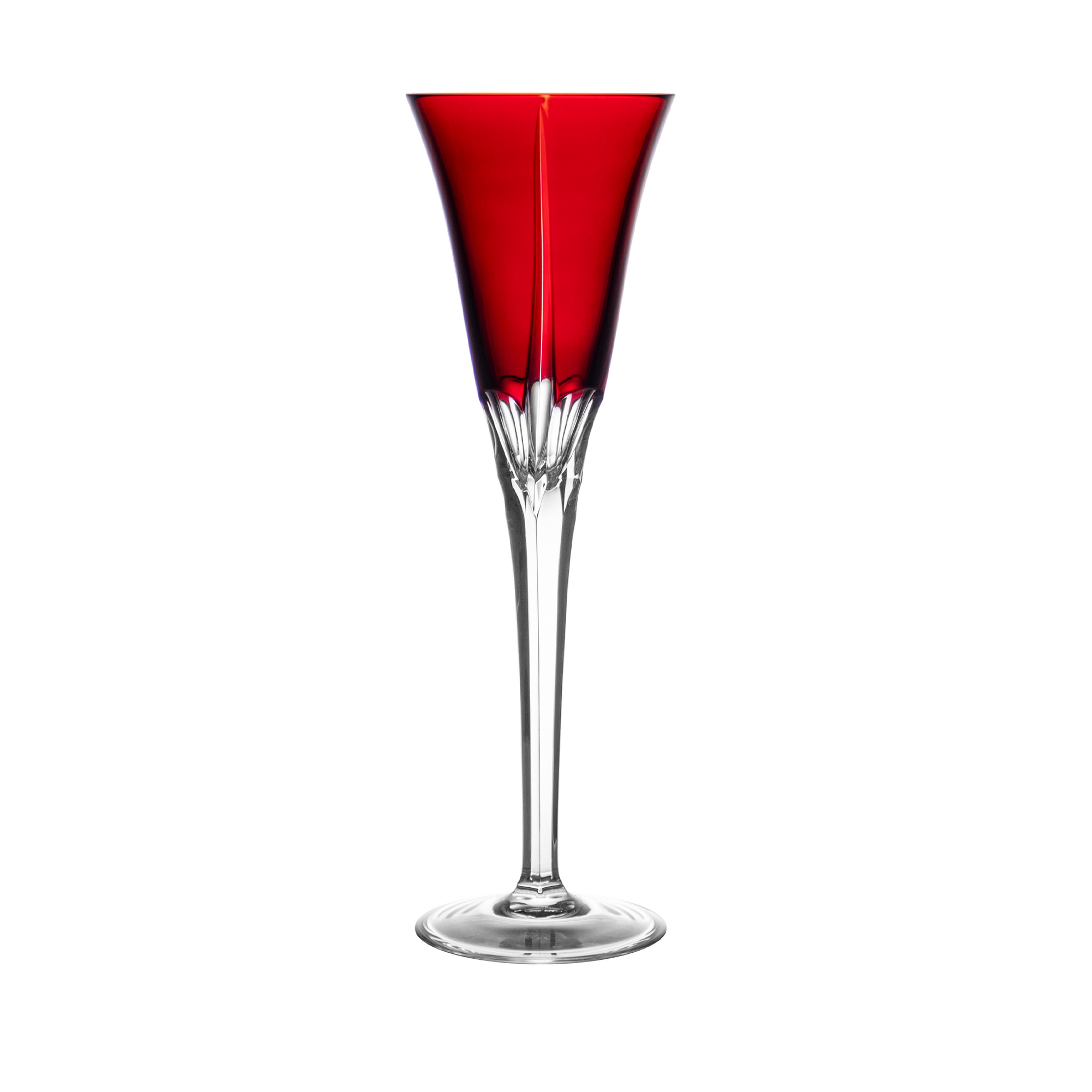 Birks Crystal California Ruby Red Champagne Flute
