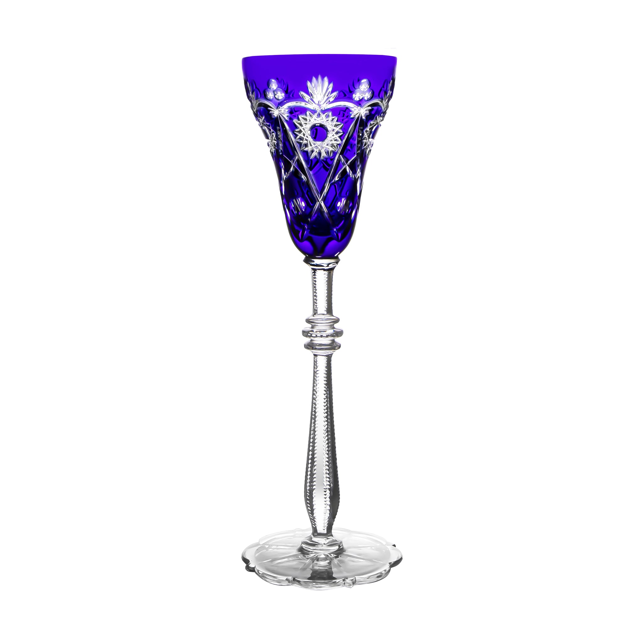 Cristal de Paris New York Blue Large Wine Glass - Ajka Crystal