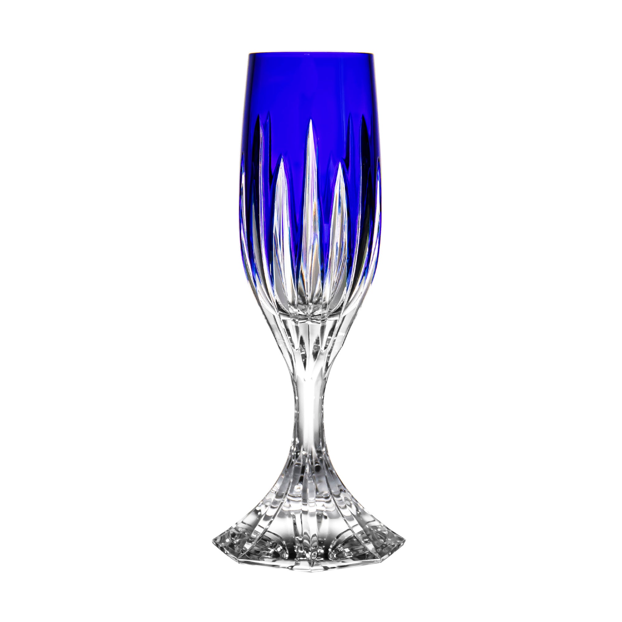 Cristal de Paris Avoriaz Blue Champagne Flute