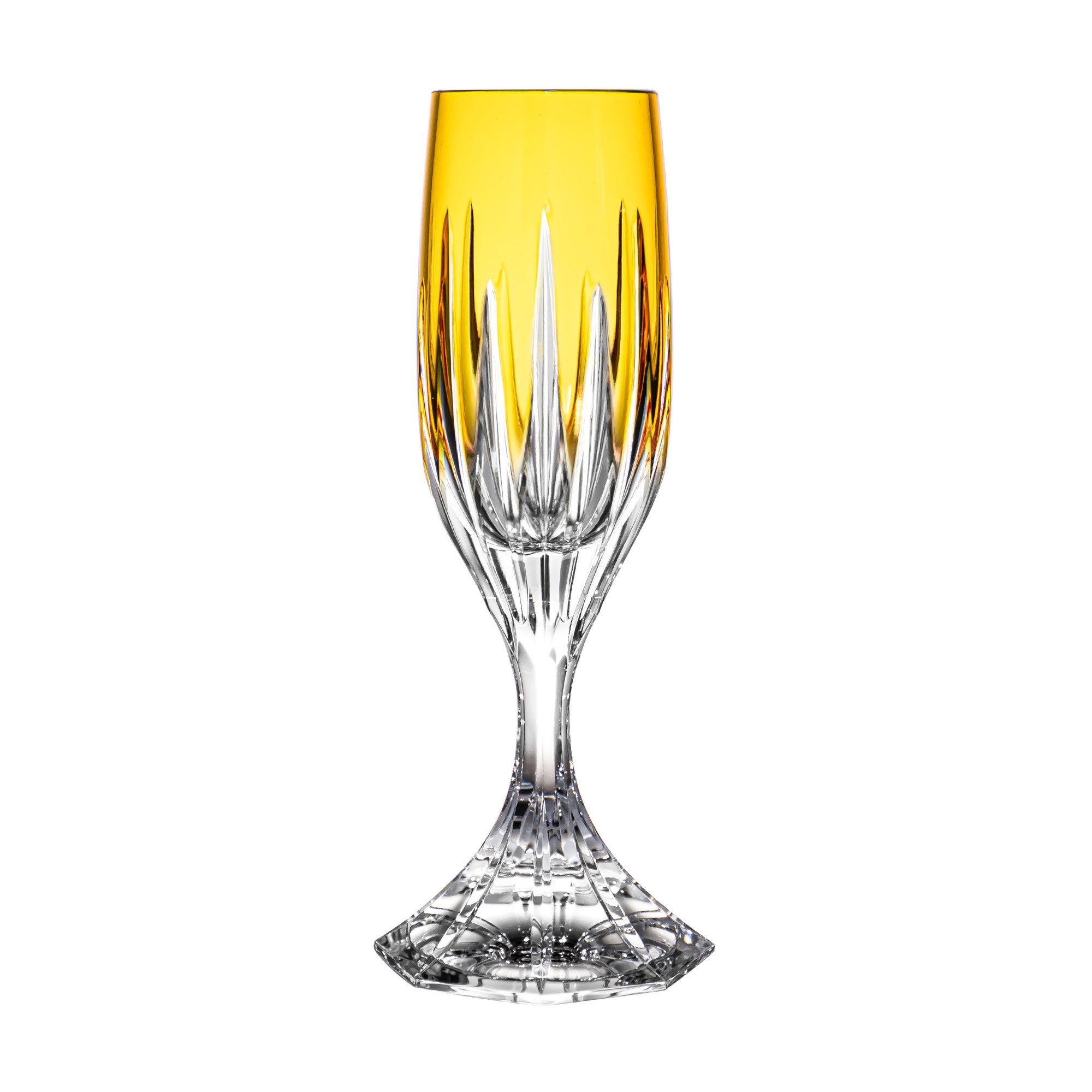 Cristal de Paris Avoriaz Golden Champagne Flute