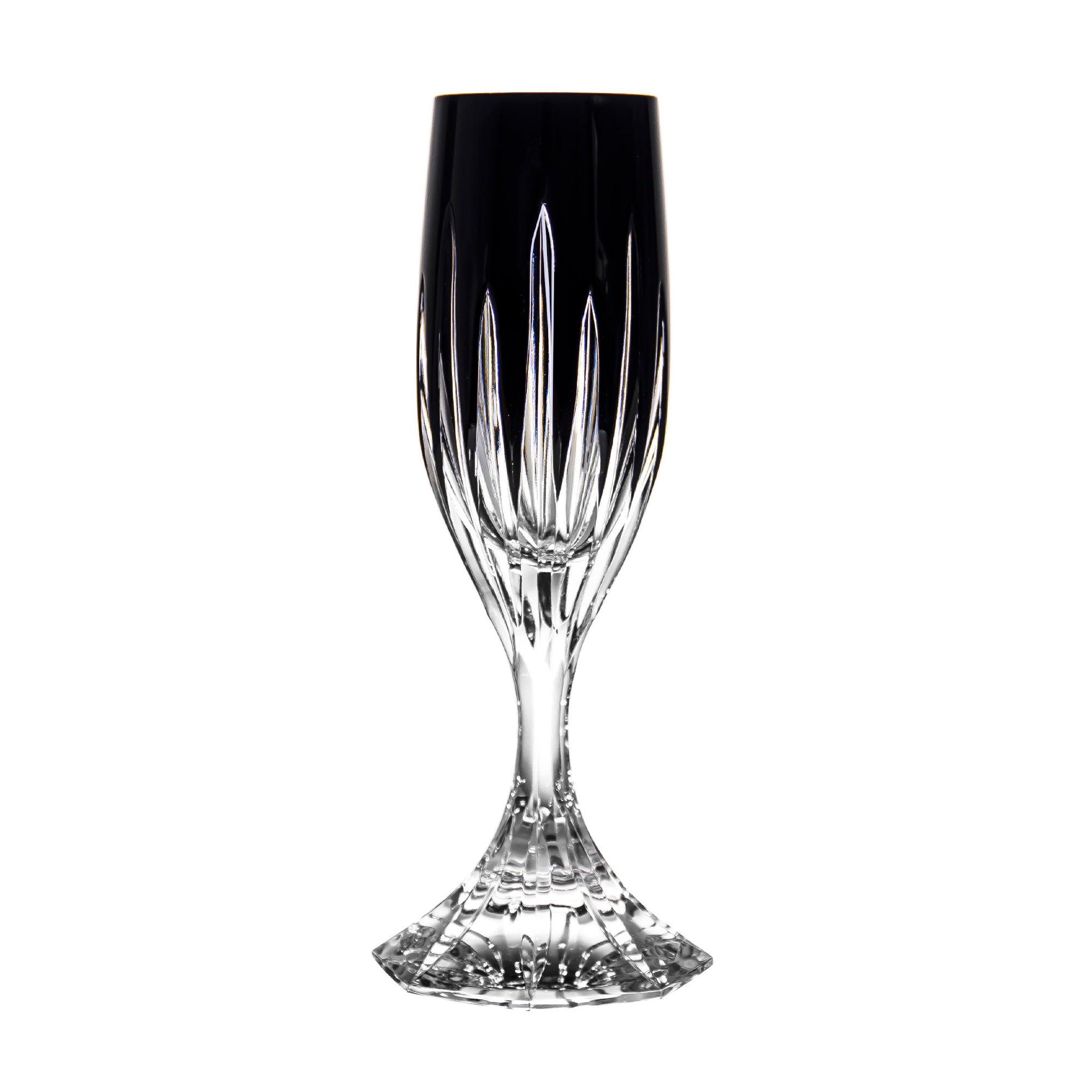 Cristal de Paris Avoriaz Black Champagne Flute
