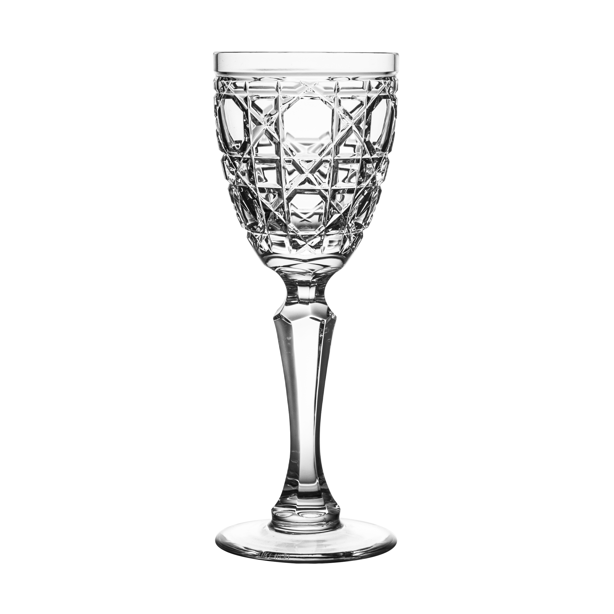 Wine Glass Engraved Cannage Crystal