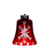 Waterford Snow Crystals Ruby Red Bell 3.1 in
