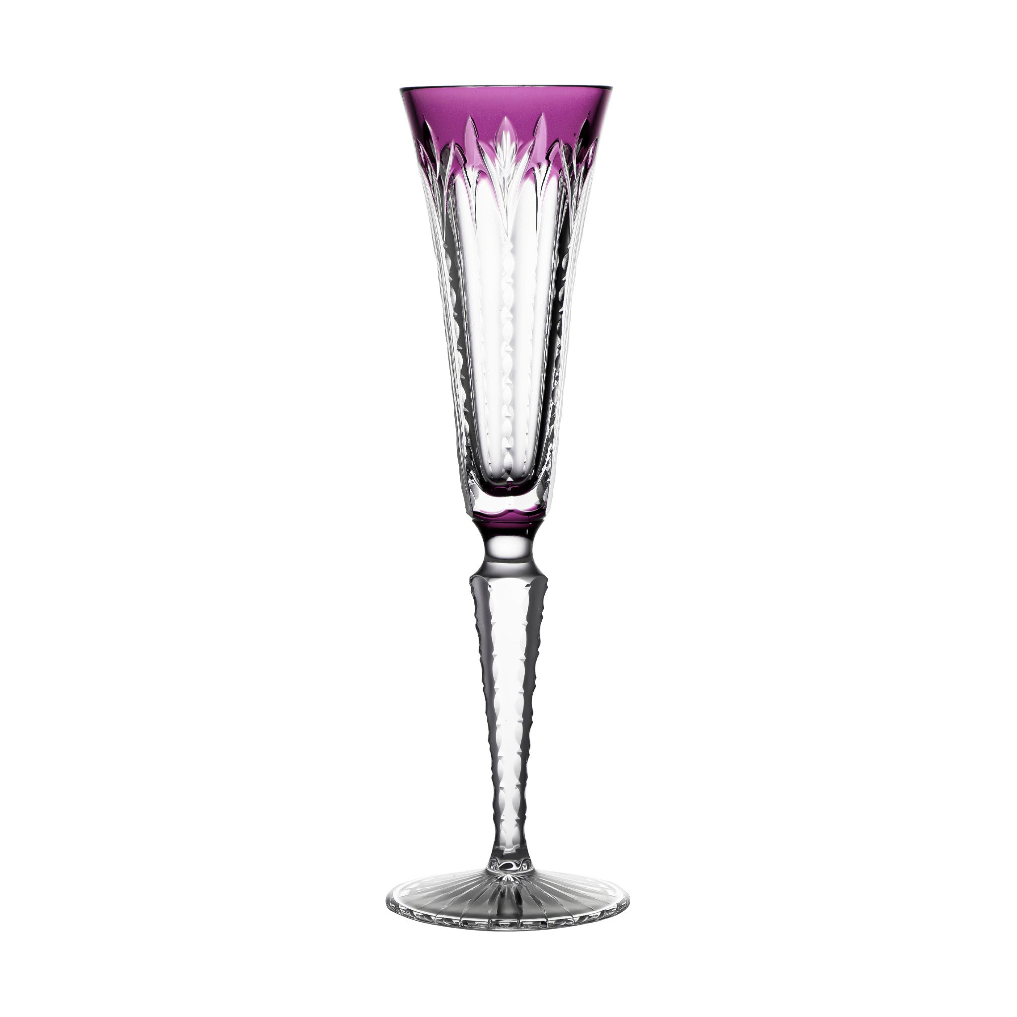 Spode Kingsley Champagne Flute Set of 4 Glassware Purple Plum 8oz
