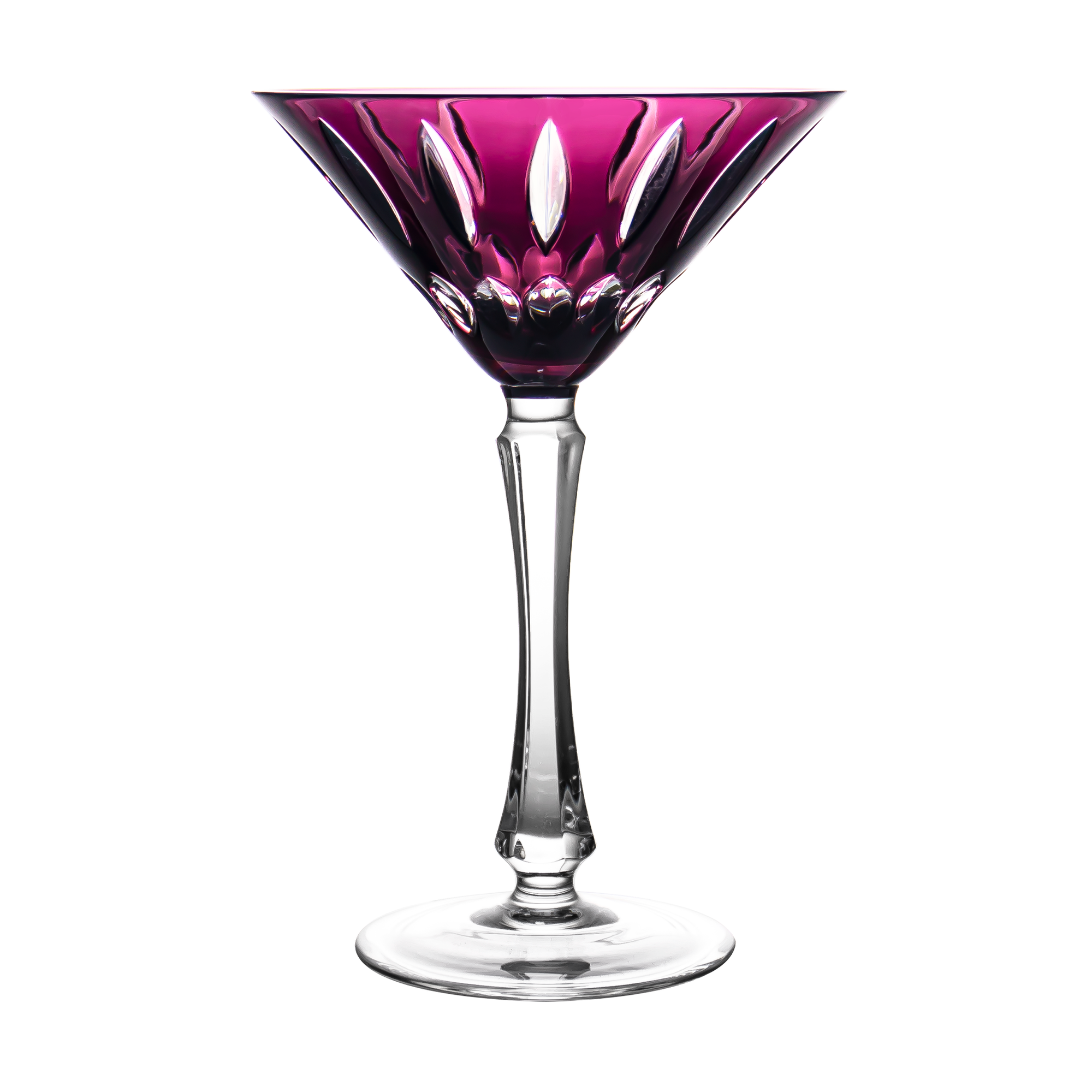 Birks Crystal Riviera Purple Martini Glass